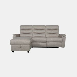 Chaise longue relax elétrico FAMILY 3 lugares esquerdo castanho