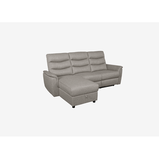 Chaise longue relax elétrico FAMILY 3 lugares esquerdo castanho