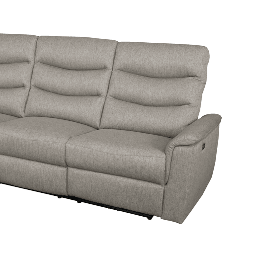 Chaise longue relax elétrico FAMILY 3 lugares esquerdo castanho