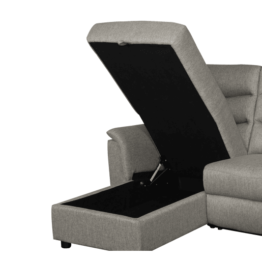 Chaise longue relax elétrico FAMILY 3 lugares esquerdo castanho