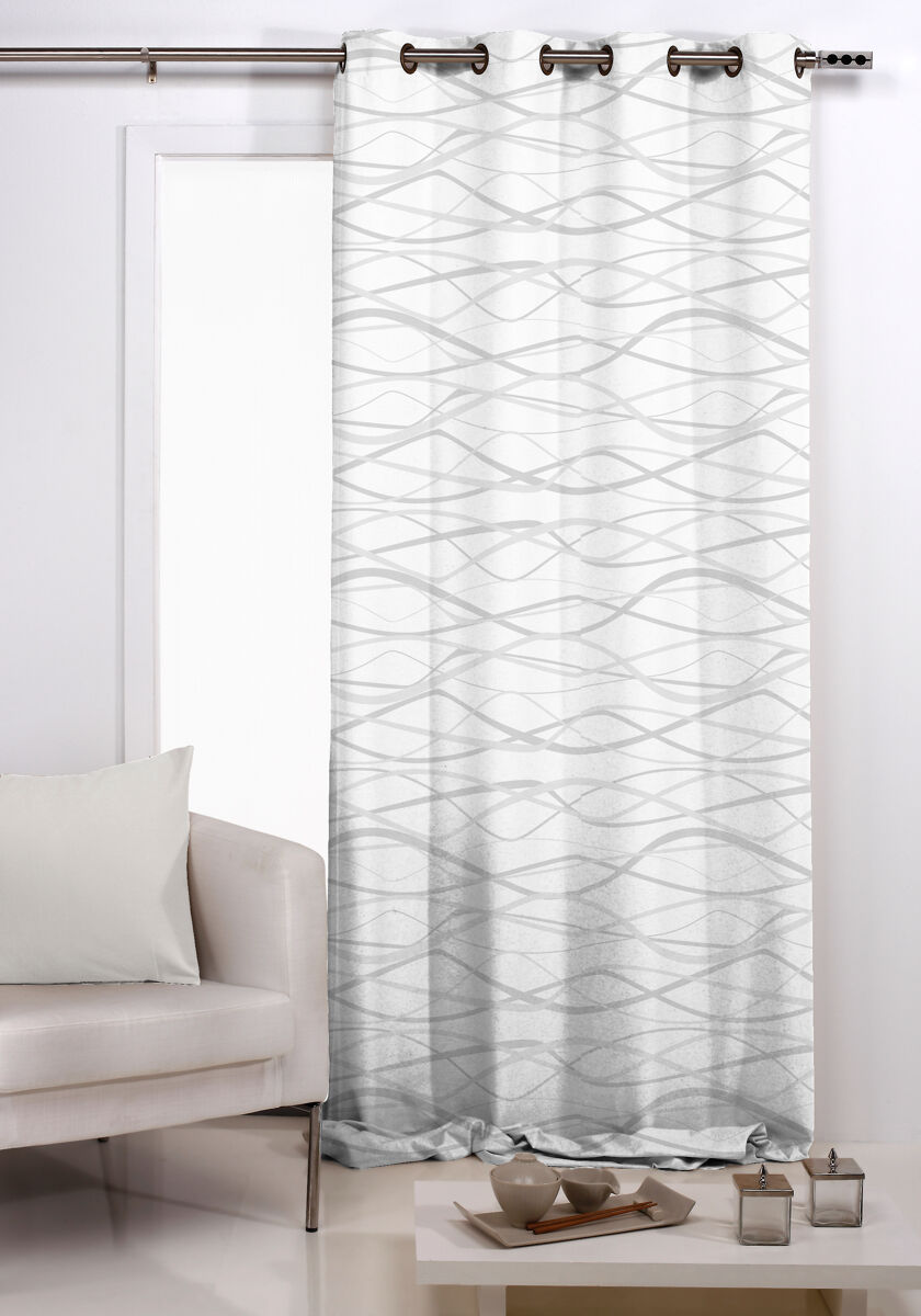 Visillo ollados ARADIA 140x260cm color gris