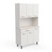 Buffet de cocina 6 puertas 1 cajón LUCIA Buffet de cocina 6 puertas 1 cajón LUCIA Blanco/ Madera