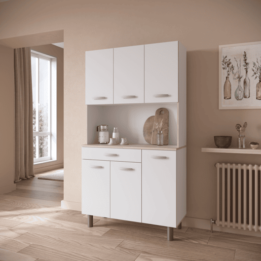Buffet de cozinha LUCIA com 6 portas e 1 gaveta