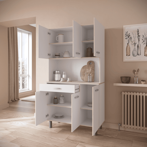 Buffet de cozinha LUCIA com 6 portas e 1 gaveta