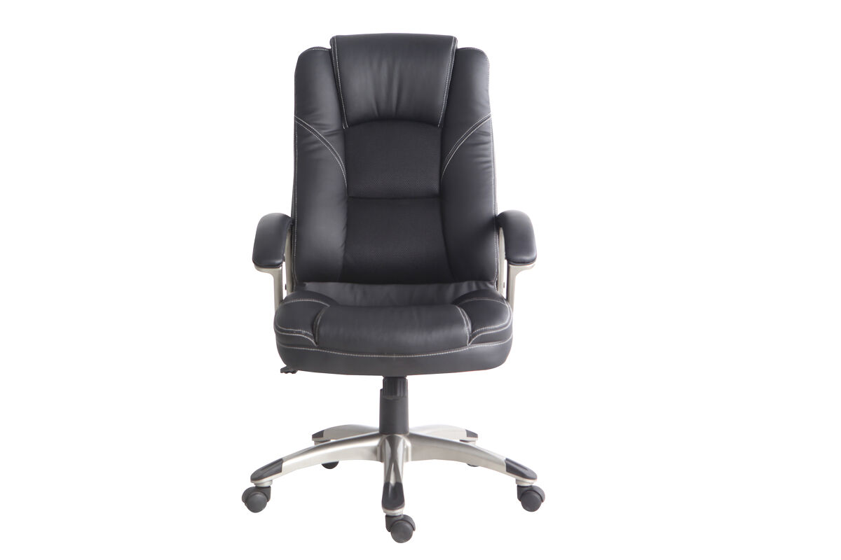 Silla de escritorio de piel sintética steph negra