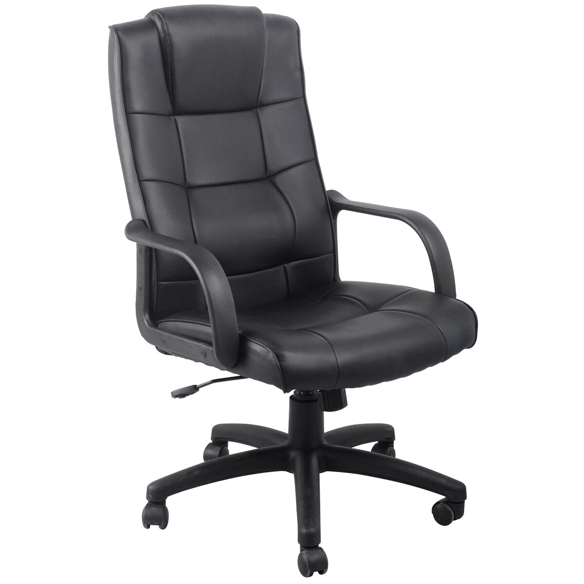 Silla de escritorio DAN de piel sintética negra