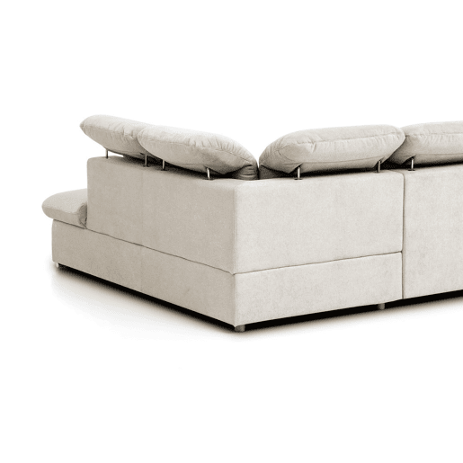 Sofá de canto ISONA com cama dereita 5 lugares bege Sofá de canto ISONA com cama dereita 5 lugares bege