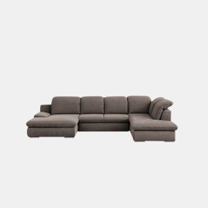 Sofá de canto ISONA com cama dereita 5 lugares vison