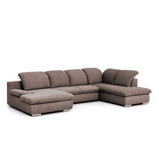Sofá de canto ISONA com cama dereita 5 lugares vison