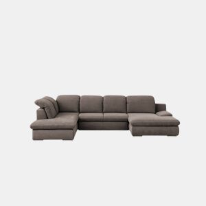 Sofá de canto ISONA com cama esquerda 5 lugares vison