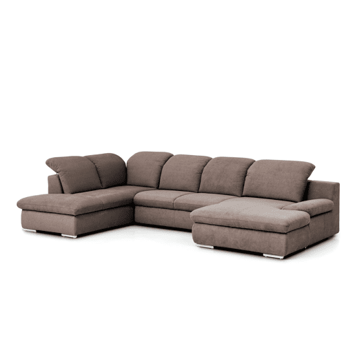 Sofá de canto ISONA com cama esquerda 5 lugares vison