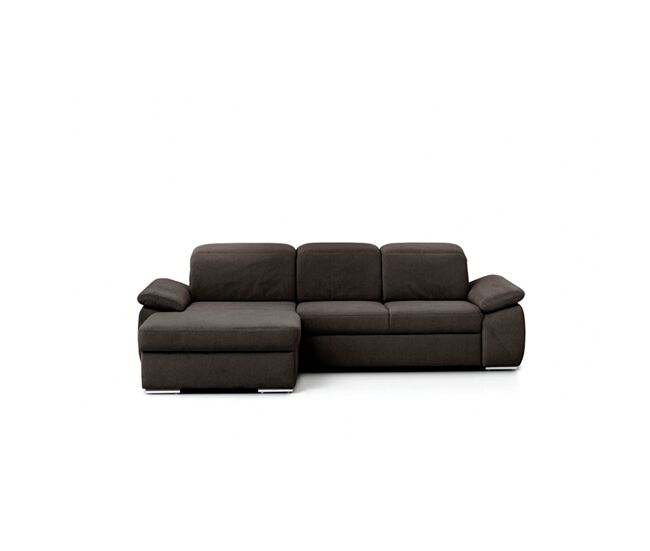Chaise longue cama 4 plazas MORIS lado izquierdo color marrón