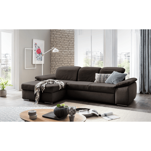 Chaise longue cama 4 lugares esquerdo MORIS cor castanho