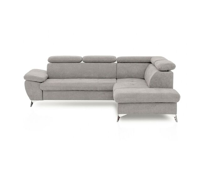 Rinconera con cama GISELA derecha 3 plazas gris claro