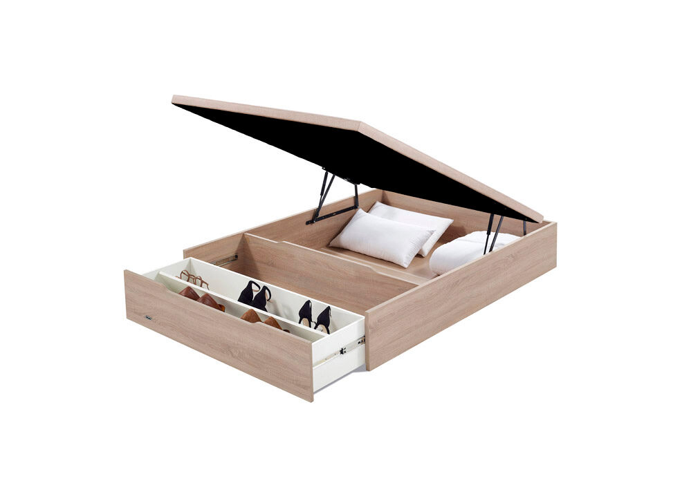Canapé de madera sonoma flex con zapatero 150x190cm