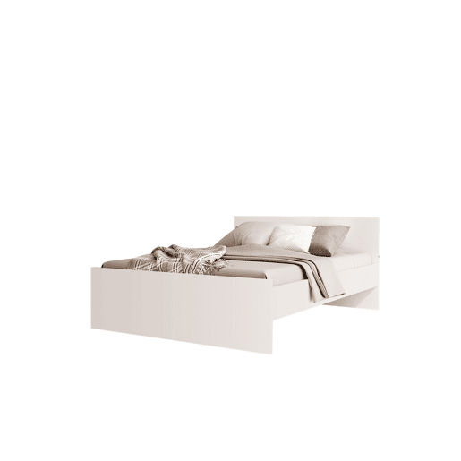Cama NAIA 140x190cm branco brilhante