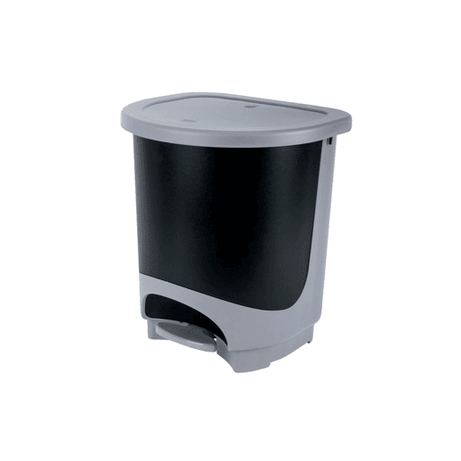 Caixote do luxo com pedal JUYPAL 30 litros prata