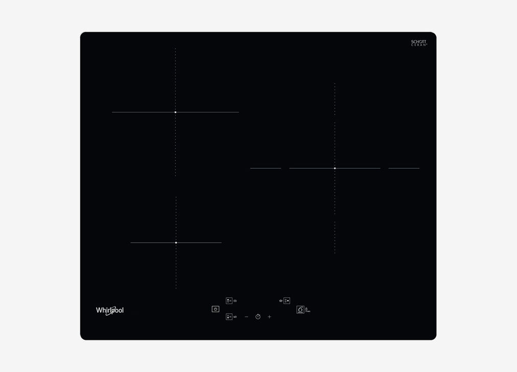 Placa de inducción WHIRLPOOL WS Q1160 NE 3 zonas 60cm negro