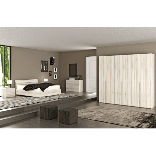 Roupeiro BERGEN portas batentes 240x238cm branco
