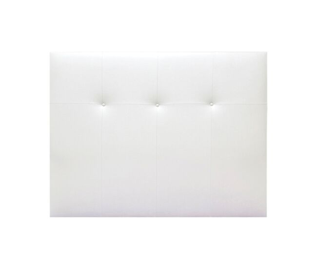 Cabecero athenas tela blanco brillo 145x120cm - conforama