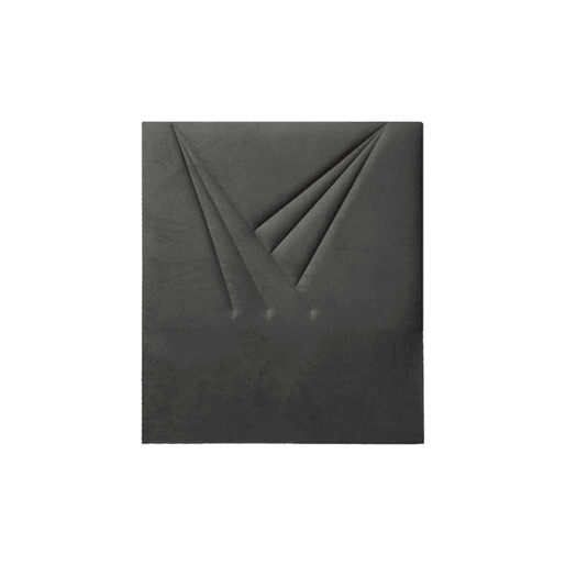 Cabeceira ZENITH tecido cinza escuro 105x120cm
