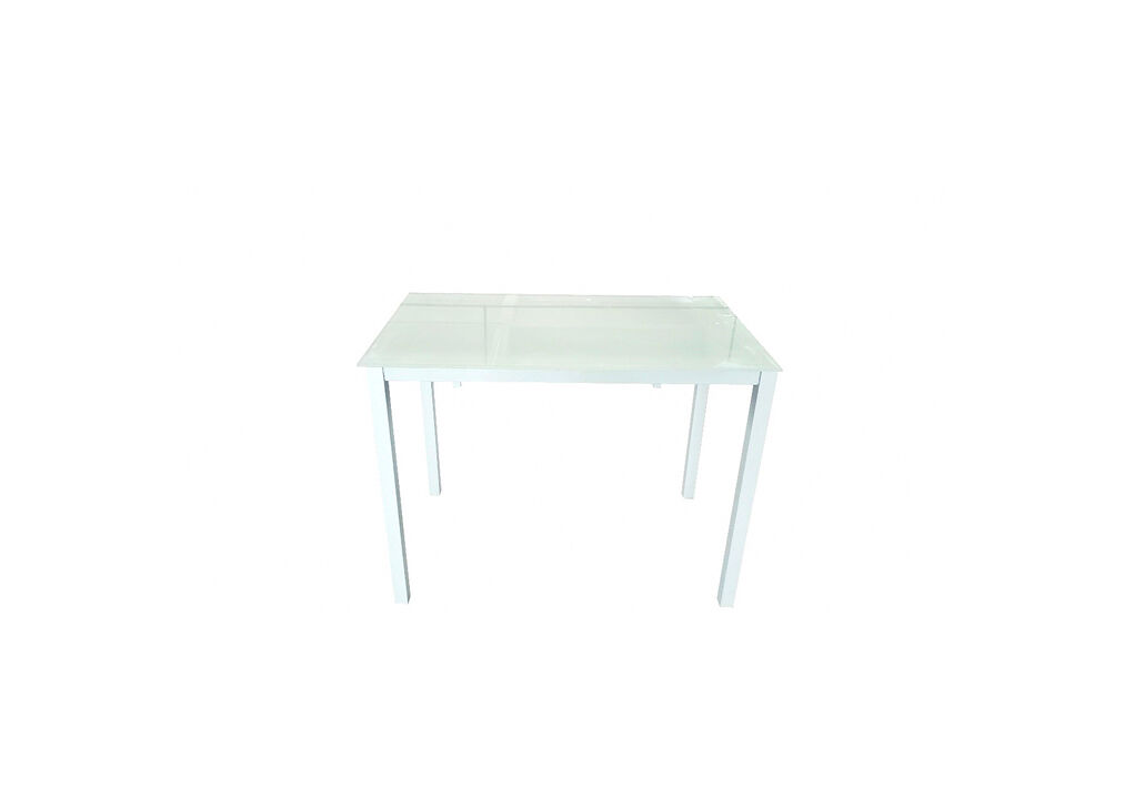 Mesa de cocina Fija ALICE II fija cristal 110x70cm blanca