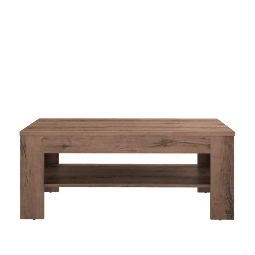 Mesa de centro SAVONA com porta-revistas cor carvalho