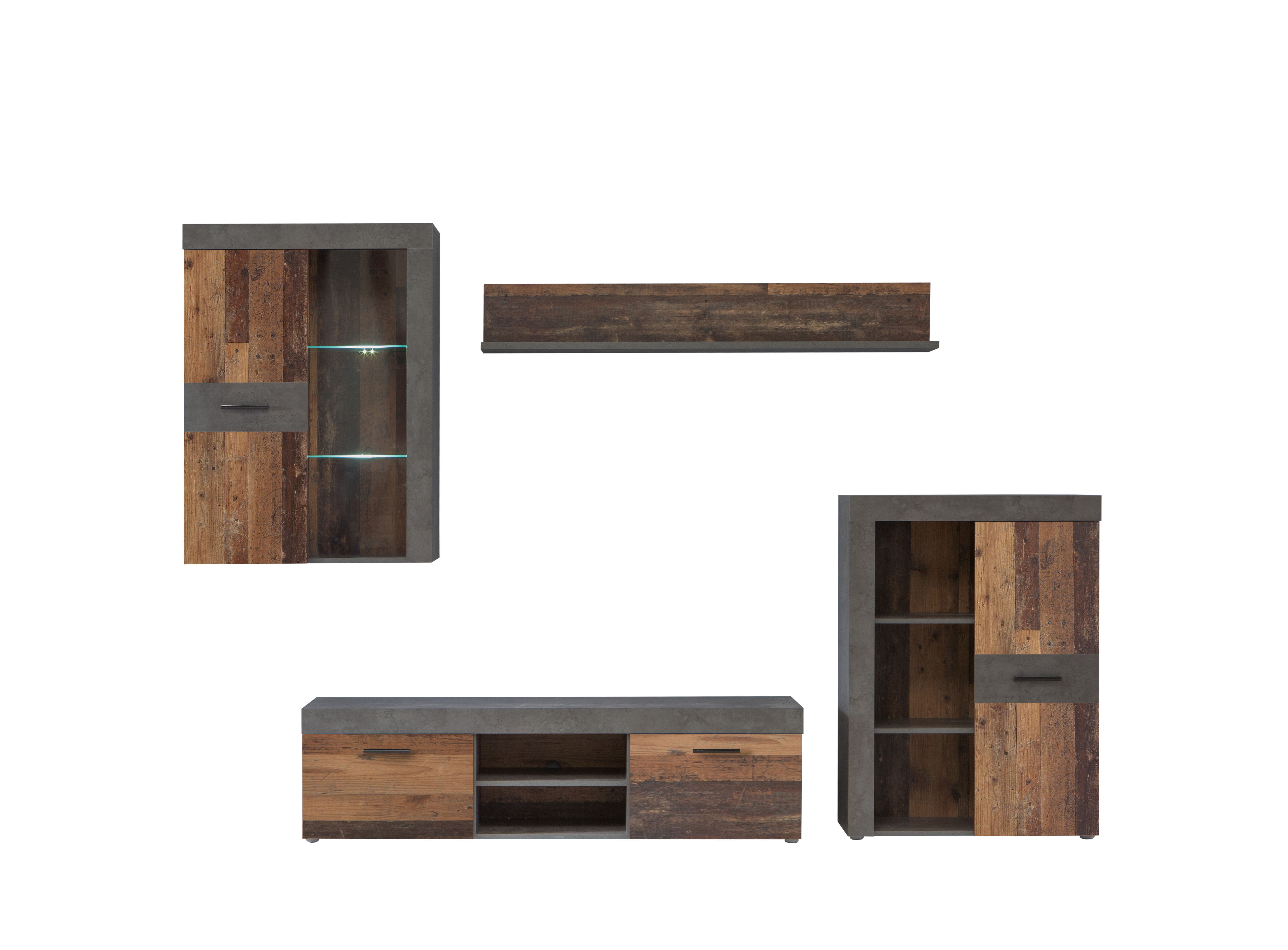 Mueble de salón NELLEKE 4 piezas