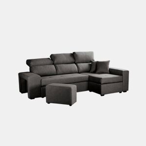 Chaise longue 3 lugares CIRO reversível cor cinza