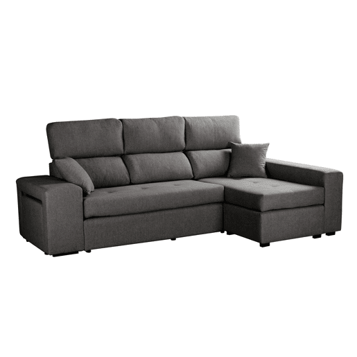 Chaise longue 3 lugares CIRO reversível cor cinza