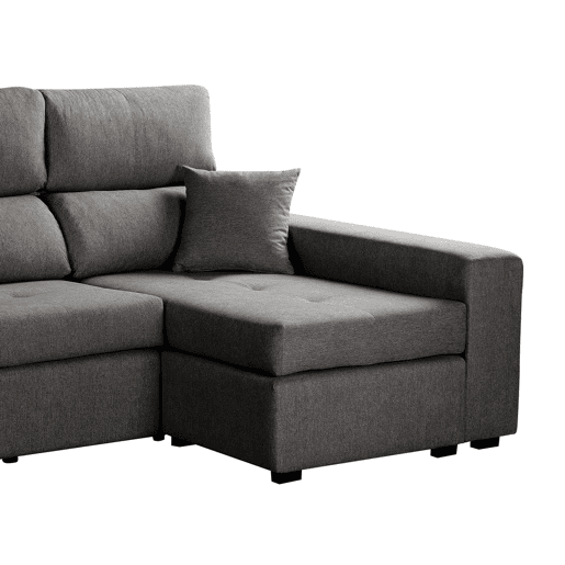 Chaise longue 3 lugares CIRO reversível cor cinza