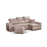 Chaise longue 3 lugares CIRO reversível cor bege