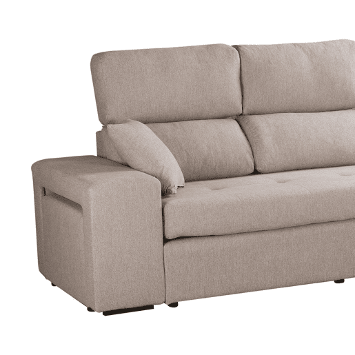Chaise longue 3 lugares CIRO reversível cor bege