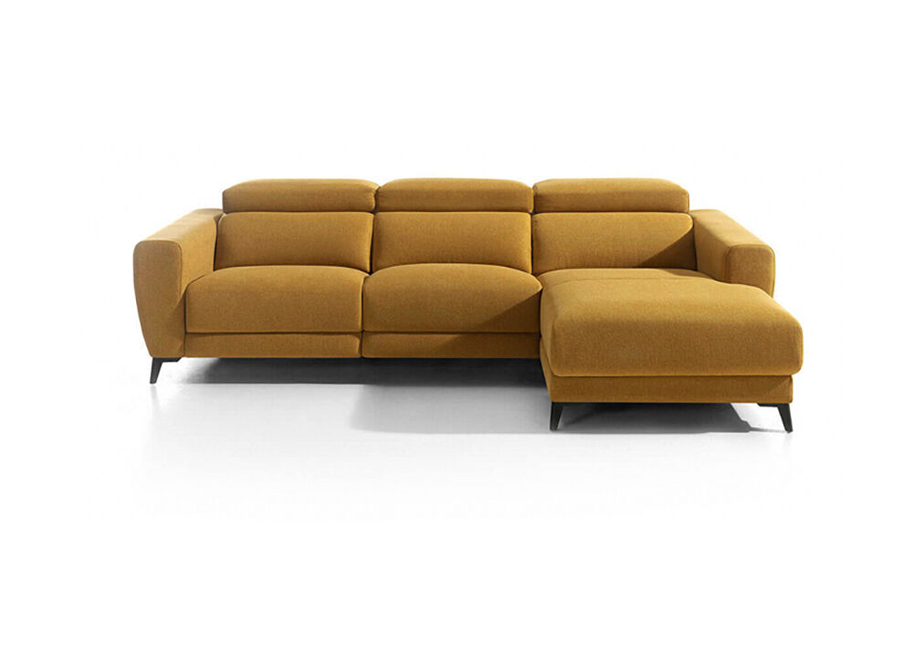 Chaise longue 4 plazas relax eléctrico DRAX derecho mostaza