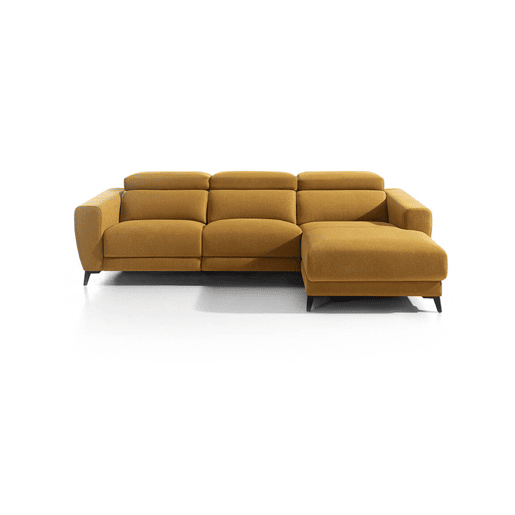 Chaise longue 4 lugares relax elétrico DRAX direito mostarda