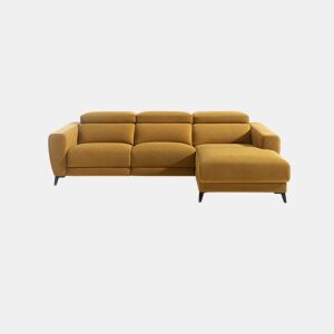 Chaise longue 4 lugares relax elétrico DRAX direito mostarda