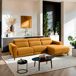Chaise longue 4 plazas relax eléctrico DRAX derecho mostaza Chaise longue 4 plazas relax eléctrico DRAX derecho mostaza Mostaza