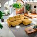 Chaise longue 4 plazas relax eléctrico DRAX derecho mostaza Chaise longue 4 plazas relax eléctrico DRAX derecho mostaza Mostaza