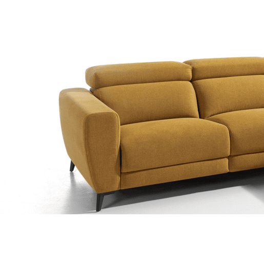 Chaise longue 4 lugares relax elétrico DRAX direito mostarda