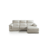 Chaise longue pele WILLY dereita 4 lugares branco