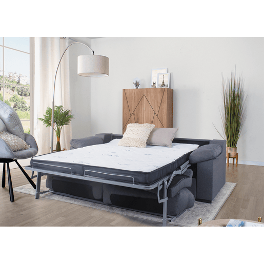 Sofá cama NELLY 3 lugares cinza escuro