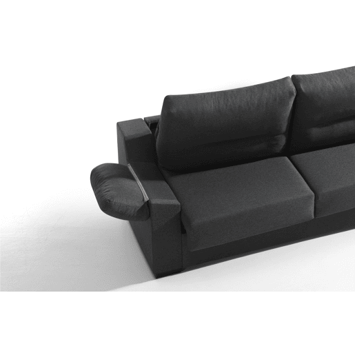 Sofá cama NELLY 3 lugares cinza escuro