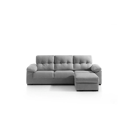 Chaise longue MIA reversível 4 lugares cinza claro