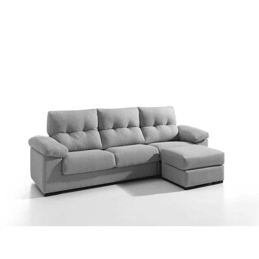 Chaise longue MIA reversível 4 lugares cinza claro