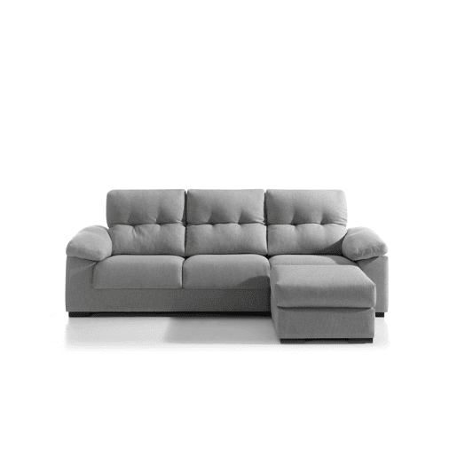 Chaise longue MIA reversível 4 lugares cinza claro