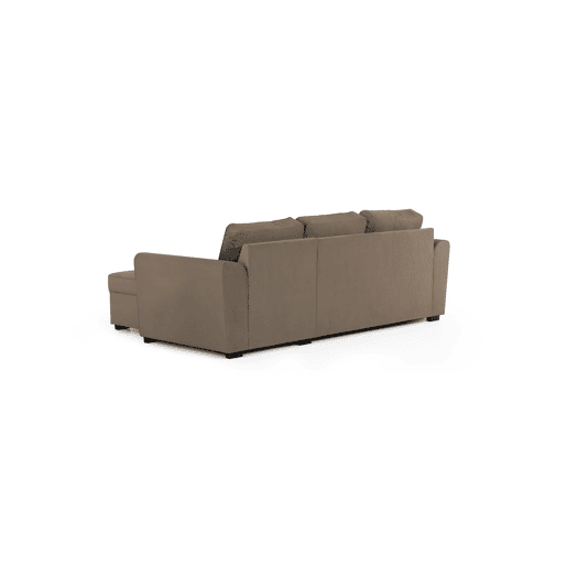 Chaise longue com cama ASTON CLEAN reversível 3 lugares castanho