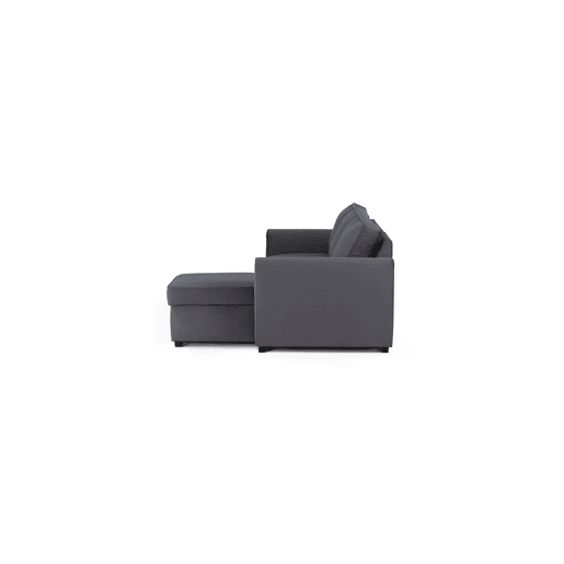 Chaise longue cama ASTON CLEAN reversível 3 lugares cinza escuro