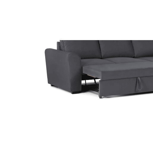 Chaise longue cama ASTON CLEAN reversível 3 lugares cinza escuro