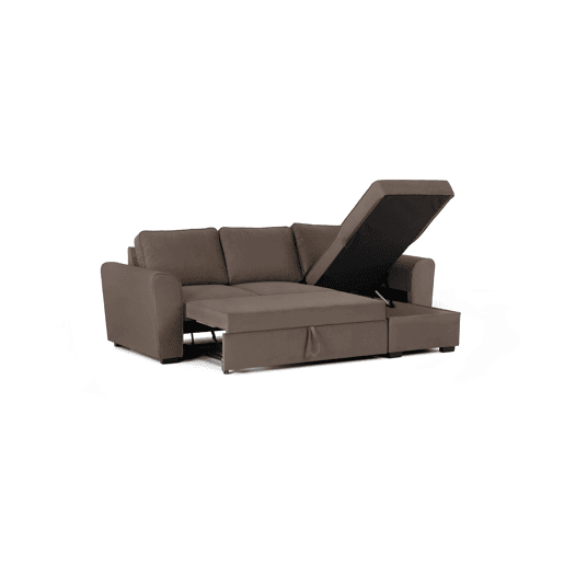 Chaise longue com cama ASTON CLEAN reversível 3 lugares bege