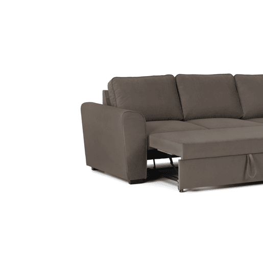 Chaise longue com cama ASTON CLEAN reversível 3 lugares bege